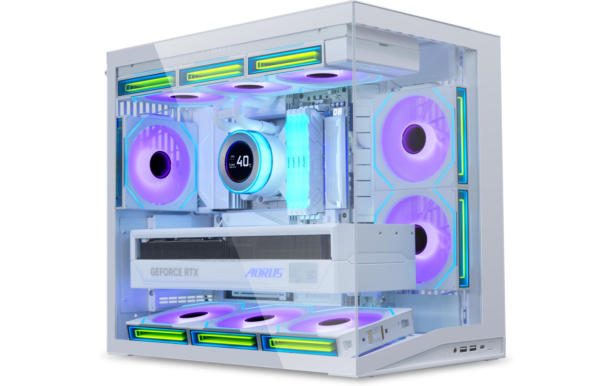 1932815 - Mediatech Lian Li Li O11 Dynamic Mini V2 Minii-Tower, Tempered Glass, Weiss