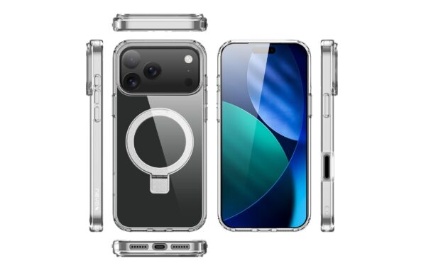 1934167_3 - Mediatech Nevox StyleShell SHOCKFlex mit Standfunktio iPhone 17 Pro Max, Transparent