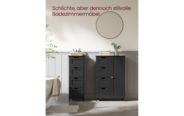 1934310_5 - Mediatech Vasagle Kommode Landhausstil, Schwarz 55x30x81 cm (LxBxH), Holz