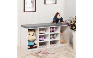 Vasagle Schuhschrank mit Polster 104x30x48 cm (LxBxH), Holz