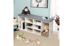 Vasagle Schuhschrank mit Polster 104x30x48 cm (LxBxH), Holz