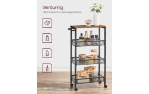 1934318_1 - Mediatech Vasagle Nischenwagen Industrial,3 Ablagen 45.4x22x77 cm (LxBxH), Stahl, Holz