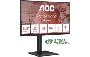 AOC 24 24E4U IPS WLED, 1920 x 1080 120Hz HDMI, DP, HV, D-Sub, USB Hub, Speakers
