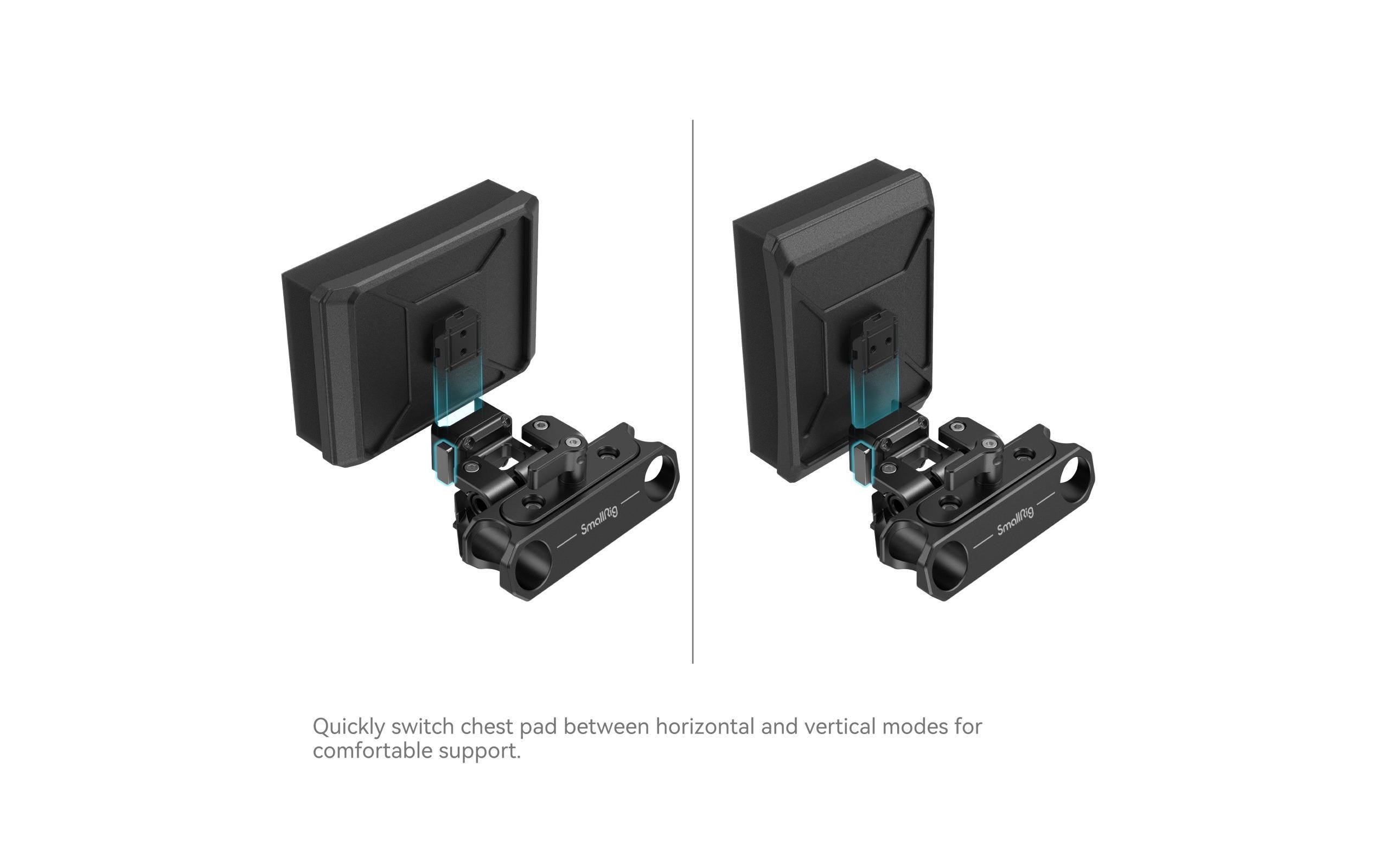 1937595_1 - Mediatech SmallRig Adjustable Chest Pad Mount Plate with Rod Clamp