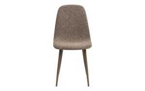 House Nordic Stuhl Stockholm, 2er Set Hellbraun, Polyester, Stahl