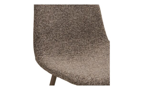 House Nordic Stuhl Stockholm, 2er Set Hellbraun, Polyester, Stahl