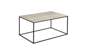 House Nordic Beistelltisch Vita, Travertin Optik, 60x90x45cm (LxBxH), Stahl, Spanplatte