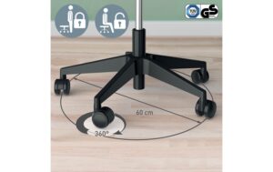 Leitz Ergonomischer Sitzhocker schwarz, mit Rollen, Balance Komfortsitz