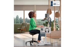 Leitz Ergonomischer Sitzhocker schwarz, mit Rollen, Balance Komfortsitz