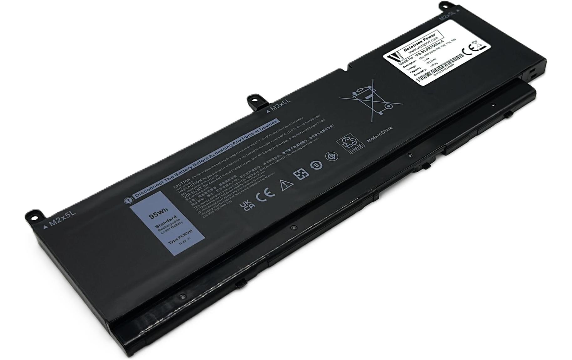1944680 - Mediatech Vistaport Notebook Batteries für Dell Precision 7760,7560, 7750, 7550