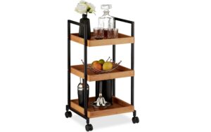 1947520 - Mediatech relaxdays Servierwagen mit 3 Etagen Bambus, 69,5 x 37 x 34 cm kaufen Schweiz | Mediatech.ch