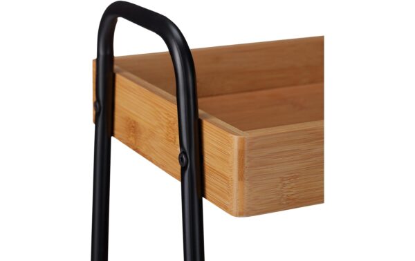 relaxdays Servierwagen Bambus Bambus, 70 x 49,5 x 28 cm