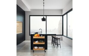 relaxdays Servierwagen Bambus Bambus, 70 x 49,5 x 28 cm