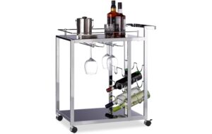 relaxdays Servierwagen Baron Stahl/Glas, 75 x 40 x 70 cm kaufen Schweiz | Mediatech.ch