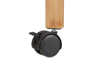 relaxdays Servierwagen mit 2 Ablagen Bambus, 70 x 40,5 x 65 cm