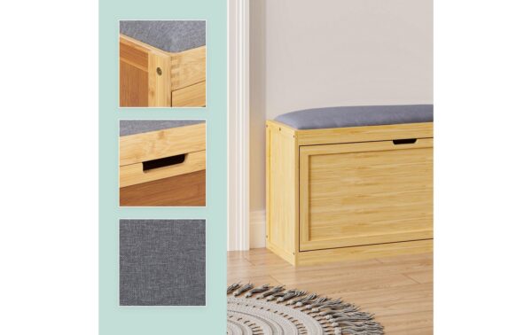 1947526_2 - Mediatech relaxdays Schuhbank Bambus, 49 x 80 x 30 cm