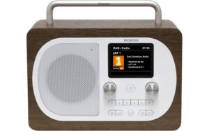 Noxon Eiger, DAB+ Radio, Walnuss/Weiss DAB+, UKW, BT, Wecker kaufen Schweiz | Mediatech.ch