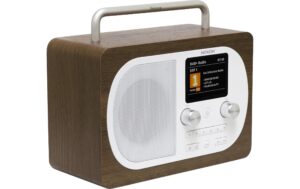 Noxon Eiger, DAB+ Radio, Walnuss/Weiss DAB+, UKW, BT, Wecker