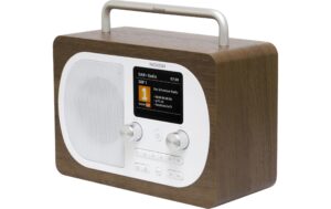 Noxon Eiger, DAB+ Radio, Walnuss/Weiss DAB+, UKW, BT, Wecker