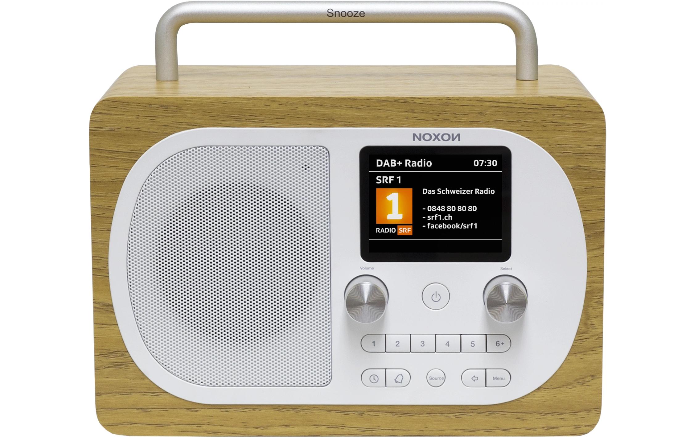 1948421 - Mediatech Noxon Eiger, DAB+ Radio, Eiche/Weiss DAB+, UKW, BT, Wecker kaufen Schweiz | Mediatech.ch