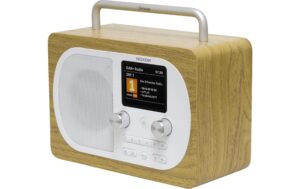 1948421_2 - Mediatech Noxon Eiger, DAB+ Radio, Eiche/Weiss DAB+, UKW, BT, Wecker
