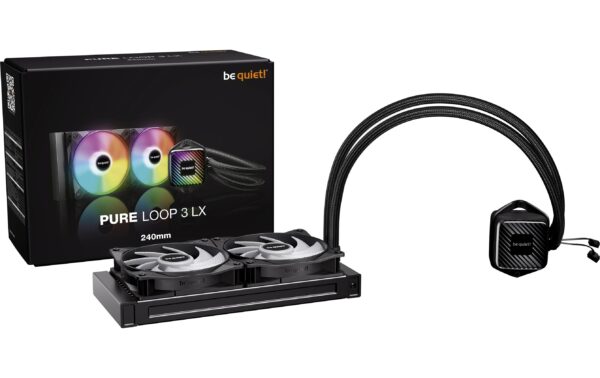 1949183_3 - Mediatech Wasserkühler be quiet! Pure Loop 3 LX 240mm kompatibel zu Intel/AMD, 2x 120mm Radiator