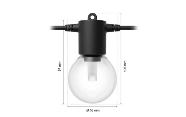 1951188_4 - Mediatech Philips Hue Festavia Globe Outdoor 14m Verlängerung ohne Netzteil