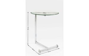 Kare Beistelltisch Easy Living Klarglas Ø46cm