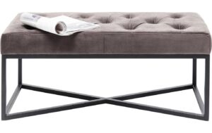 Kare Sitzbank Crossover Grau Schwarz 90x40cm