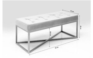 Kare Sitzbank Crossover Grau Schwarz 90x40cm