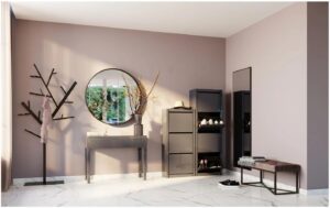 Kare Sitzbank Crossover Grau Schwarz 90x40cm
