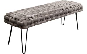 1958327_1 - Mediatech Kare Sitzbank Weave Grau 128cm