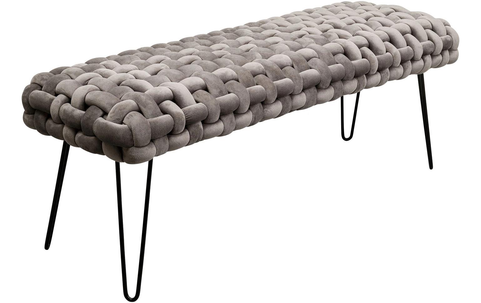 1958327_1 - Mediatech Kare Sitzbank Weave Grau 128cm