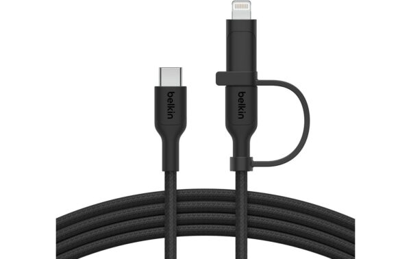 1958683_2 - Mediatech Belkin BoostCharge 2in1 Kabel USB-C und Lightning-Anschluss, Weiss