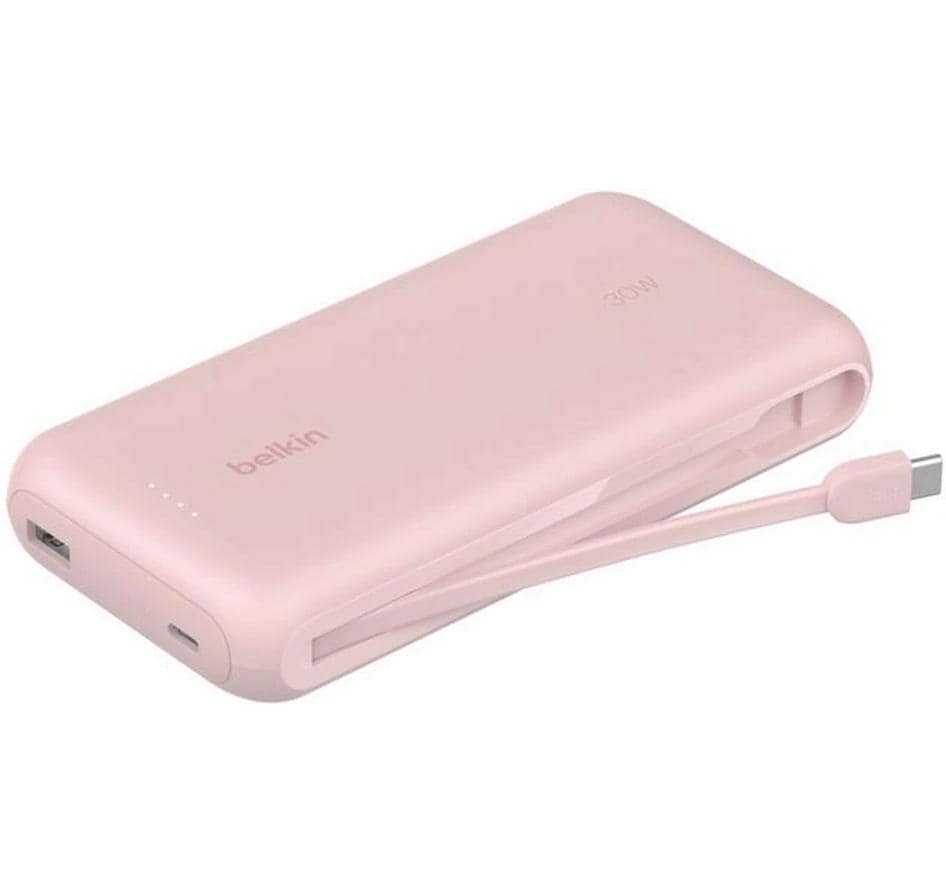 1958694 - Mediatech Belkin BoostCharge Powerbank 30W inkl USB-C-Kabel, Pink