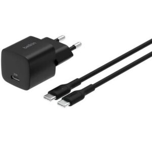 Belkin BoostCharge Powerbank Bundle 25W lad inkl. 25W Ladegerät und 1m USB-C, Schwarz