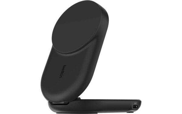 Belkin UltraCharge 2-in-1 Ladestation Qi2 (25W), Faltbar, Magnetisch, Schwarz