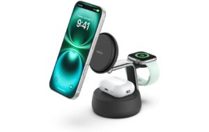 1958755 - Mediatech Belkin UltraCharge Pro 3-in-1 Ladestation Qi2 (25W), Magnetisch, Schwarz
