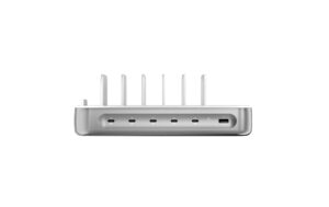 1958760_2 - Mediatech 4smarts Ladestation Team inkl. 6 Kabel 5x USB-C, 1x USB-A, Silber