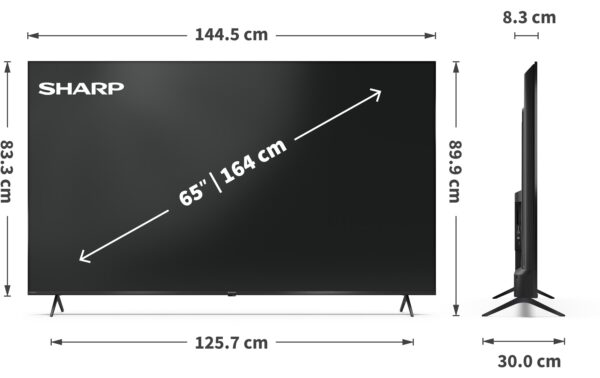 Sharp 65HP5465E, 65 QLED-TV Google TV, UHD, Frameless