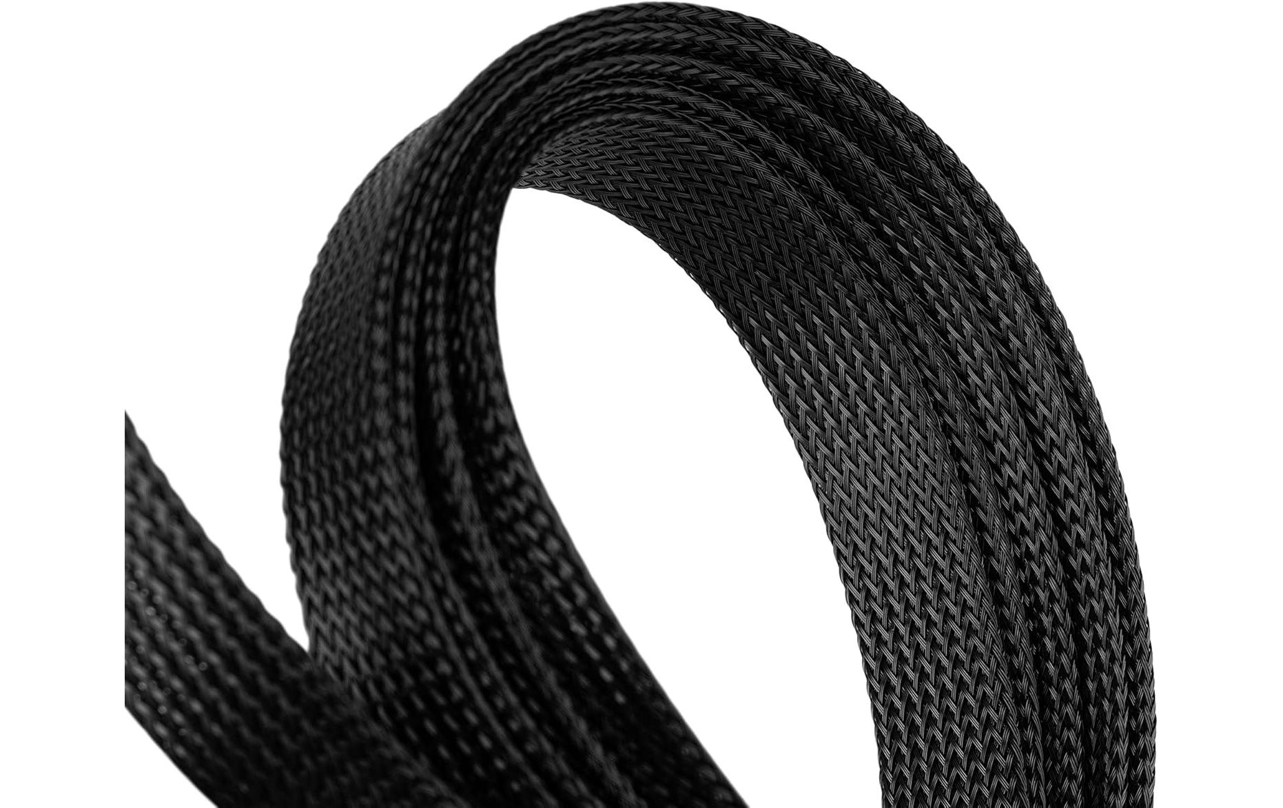 1966183_1 - Mediatech Kabelschlauch Polyester 1,80m Schwarz