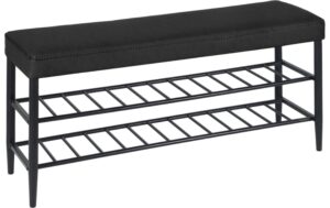 relaxdays Schuhbank mit 2 Ablagen 50 x 100 x 30, Schwarz kaufen Schweiz | Mediatech.ch
