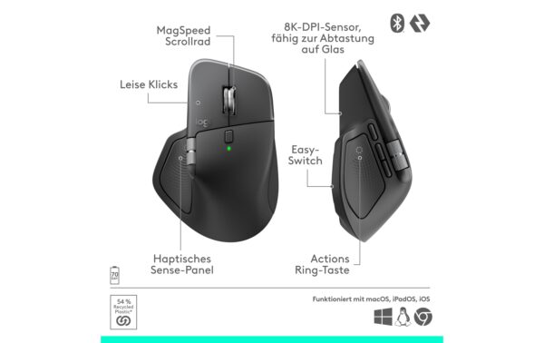 1969905_8 - Mediatech Logitech MX Master 4 Bluetooth RF Wireless Schwarz