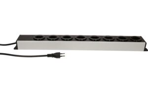 1970733_1 - Mediatech Steckdosenleiste Power Line 8x Typ 13 grau/schwarz 1.5m