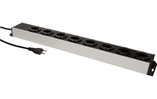 1970733_2 - Mediatech Steckdosenleiste Power Line 8x Typ 13 grau/schwarz 1.5m