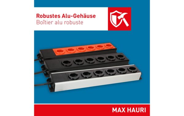 1970733_6 - Mediatech Steckdosenleiste Power Line 8x Typ 13 grau/schwarz 1.5m