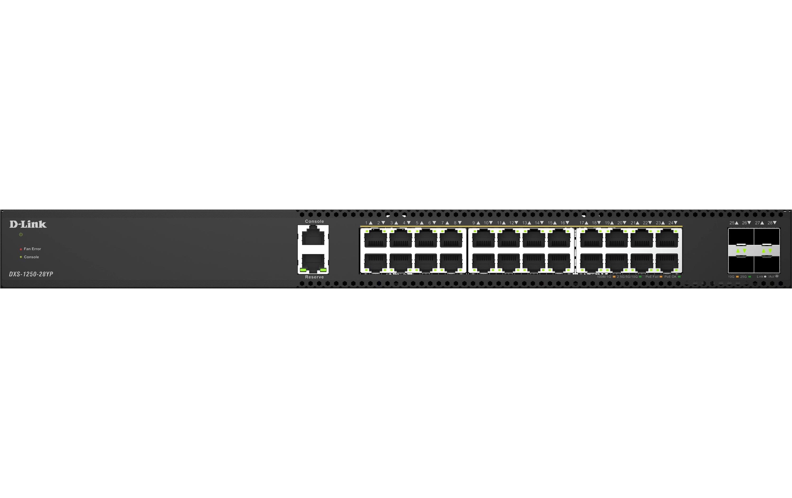 1971791_1 - Mediatech D-Link DXS-1250-28YP: 28- P. Smart Switch 24x 10GE RJ45, 4x SFP28+ Port