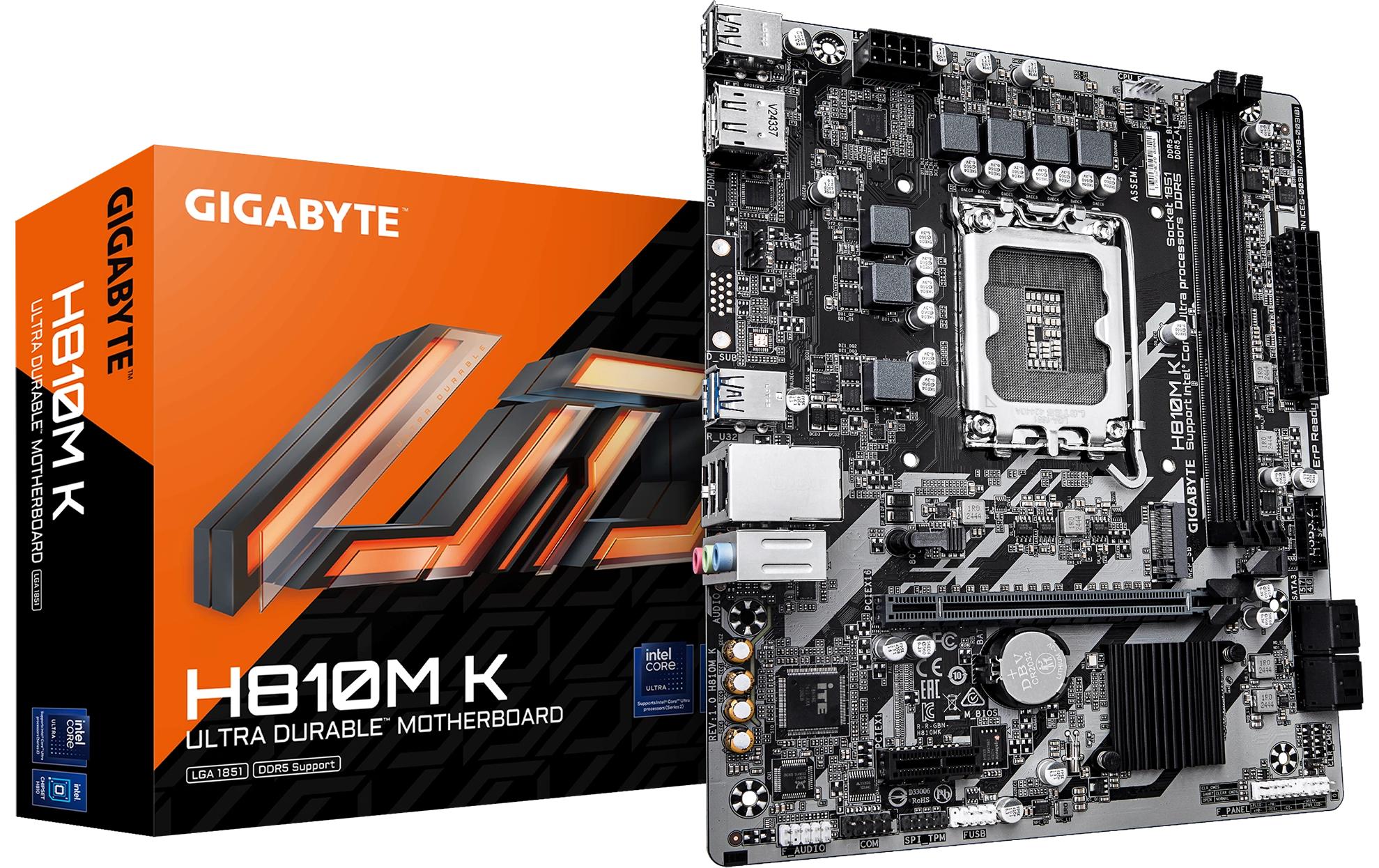 1975384 - Mediatech Gigabyte H810M K, uATX LGA1851, Intel H810, 2x DDR5, PCIe 4.0 kaufen Schweiz | Mediatech.ch