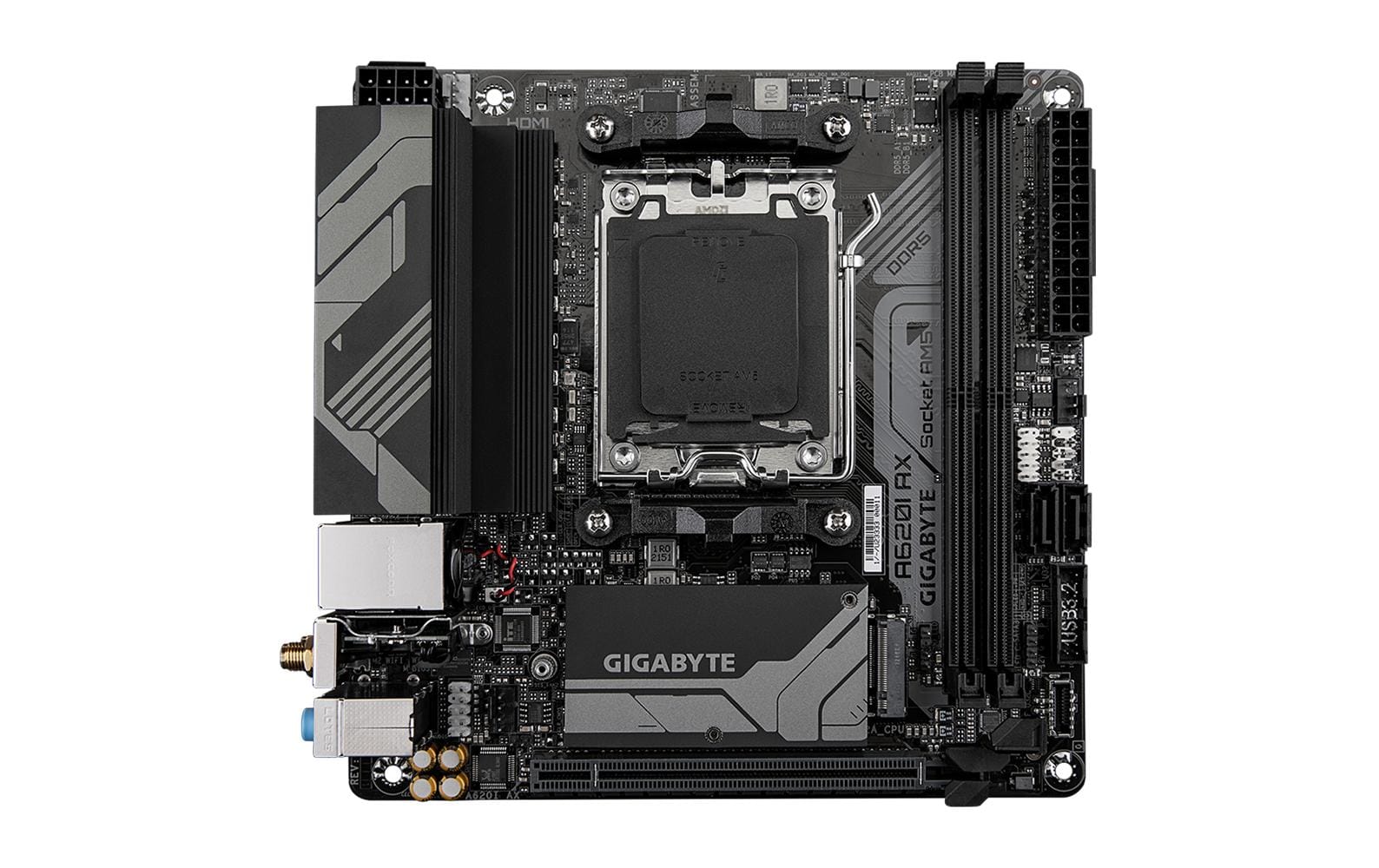 1975403_1 - Mediatech Gigabyte A620I AX, mATX AM5, AMD A620, 2x DDR5, PCIe 4.0, WIFI6E