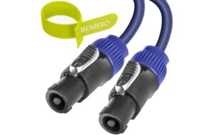 Bemero BSC3333-500BL SpeakON Kabel 5m Lautsprecherkabel 4x2.5mm2, schwarz